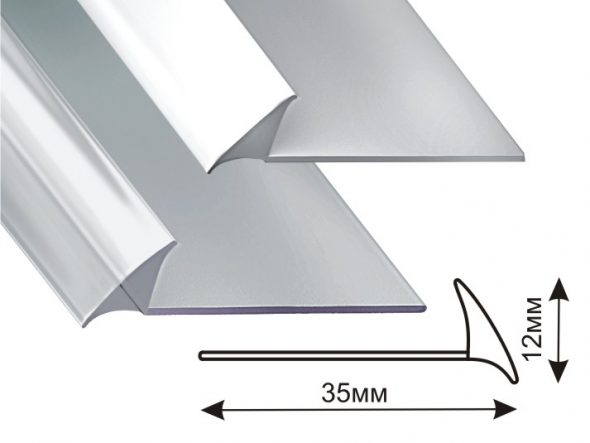 Guarnizione universale in PVC per battiscopa in alluminio