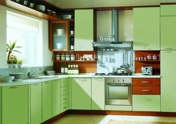 Forno da incasso, colore abbinato all'interno della cucina