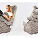 Copertura e coperta lavorate a maglia per la sedia