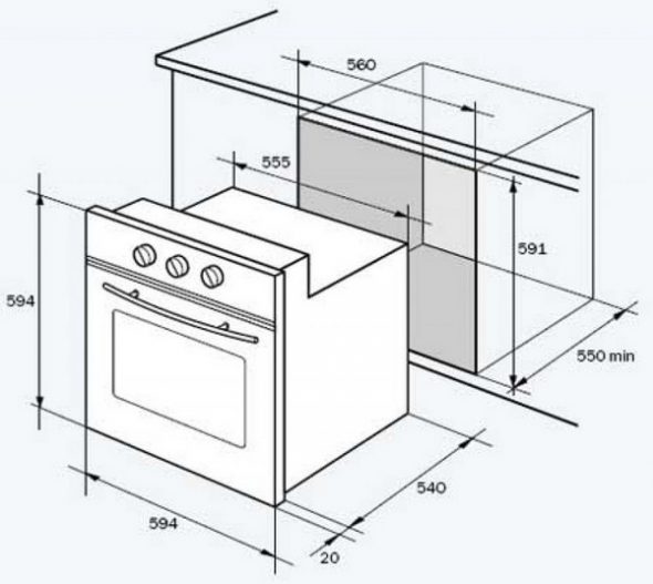 Selezione di un forno elettrico con dimensioni