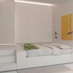 Letto a podio bianco fai da te