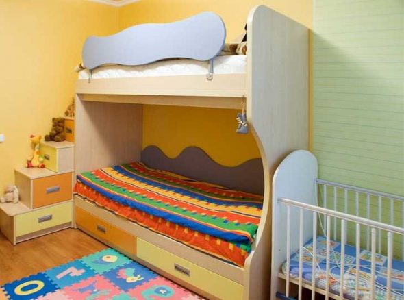 Cameretta per tre bambini piccoli