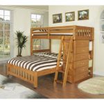 Letto a soppalco a due piani in legno naturale Askold
