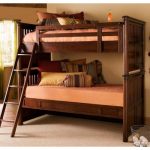 Letto a castello trasformabile in legno naturale