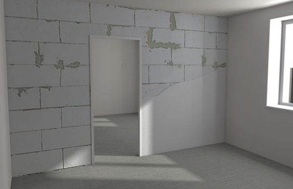 Intonaco di gesso per partizioni interne