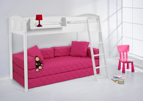 Letto a soppalco con divano