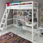 Letto a soppalco con scrivania angolare