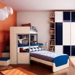 Letto a castello con posizionamento angolato