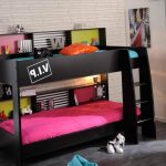 Letto basso nero per due bambini