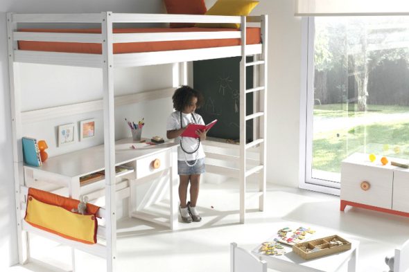 Letto a soppalco per adolescente
