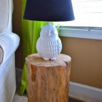 Supporto per lampada in legno
