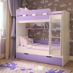 Letto lilla per due bambine