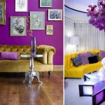Una combinazione di colori viola e gialli brillanti