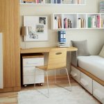 Elegante e moderna camera da letto per adolescenti