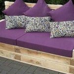Comoda panca realizzata in pallet