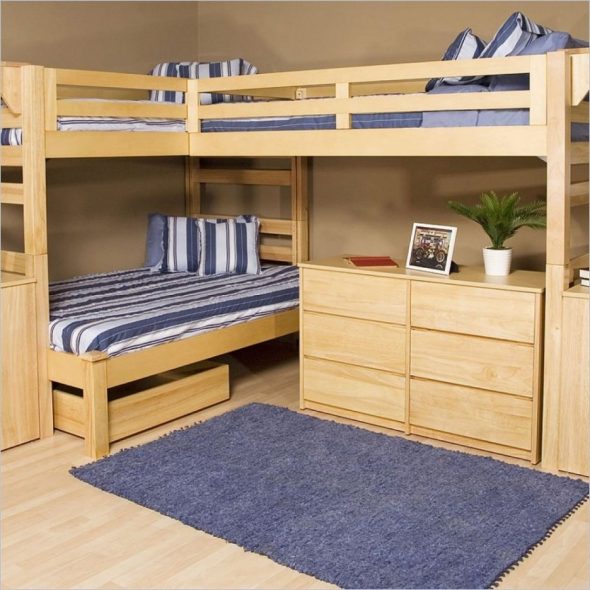 Letto a castello angolare