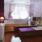 Letto estraibile nella stanza di una ragazza