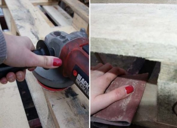 Pulizia e levigatura dei pallet