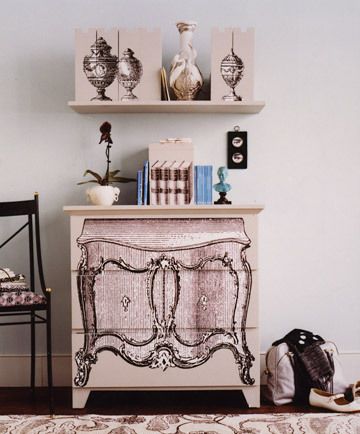 Cassettiera in tecnica del decoupage artistico