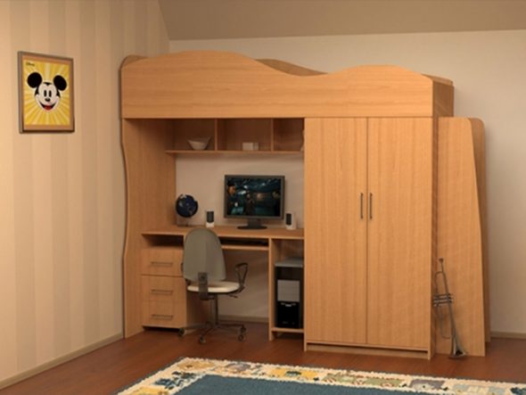 Garnitura pohištva iz laminirane iverne plošče s teksturo lesa