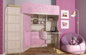 Letto a soppalco Bambi per bambine