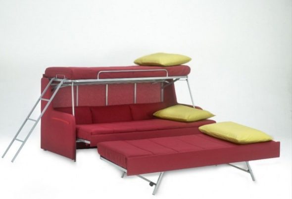 Letto trasformabile per tre bambini