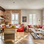 Cucina-soggiorno in stile loft dal design insolito