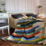 Coperta patchwork fatta a mano con tecnica patchwork