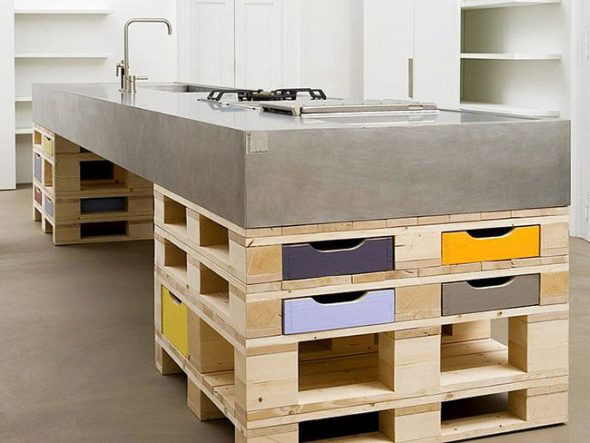 Mobili in pallet per cucina