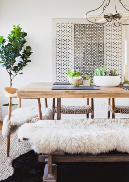 zona pranzo in stile scandinavo
