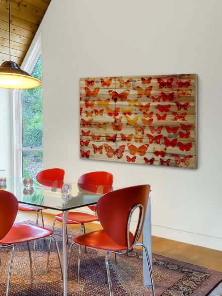 Tavolo da pranzo con elementi luminosi