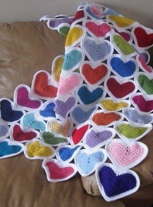 Coperta con cuori