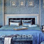 Copriletto blu per camera da letto