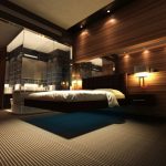 Lussuoso letto galleggiante con illuminazione