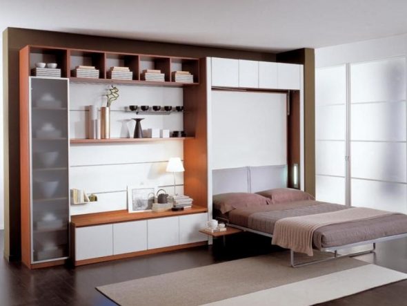 Letto guardaroba per il soggiorno