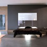 Design moderno ed elegante per la camera da letto con letto sospeso