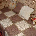 Coperta calda in tonalità contrastanti