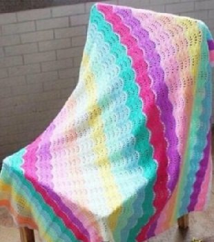 Plaid luminoso con motivo a onde