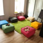 Pouf classici dai colori vivaci