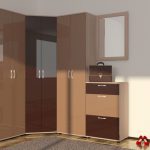 Armadio componibile con ante lucide