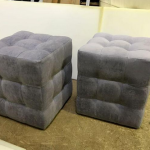 Pouf morbido per l'ingresso con lacci fatti a mano