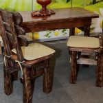 Set da pranzo in tecnica di spazzolatura