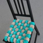 Cuscino per sedia con pompon