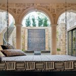 Lettino-sdraio sospeso in stile orientale
