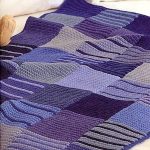 Copriletto blu e viola per divano