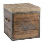 Pouf in legno con seduta morbida