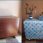 Tavolo pieghevole prima e dopo il restauro