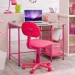 Sedia rosa regolabile in altezza per bambini della scuola primaria