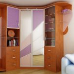 Armadio angolare moderno all'interno