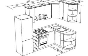 Set di mobili angolari standard